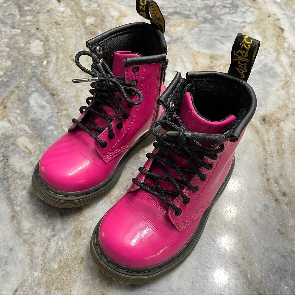Dr. Martens 1460 8-Eye Boot - Little Kid Pink - Picture 3 of 12